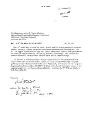 [Letters from Two Citizens of Pennsylvania to Anthony Principi - July 10, 2005]