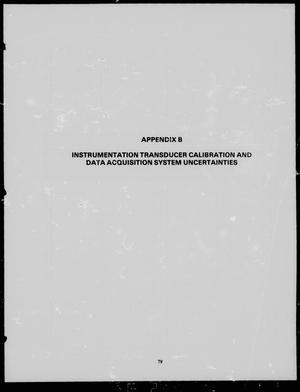 Appendix B. Insturmentation Transducer Calibration and Data Acquisition System Uncertaintites