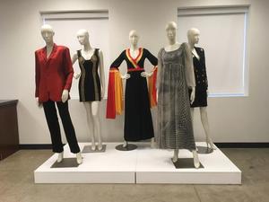 [Texas Fashion Collection garments on view]