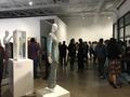Photograph: [Crowd at the opening "On Bodies" exhibit]