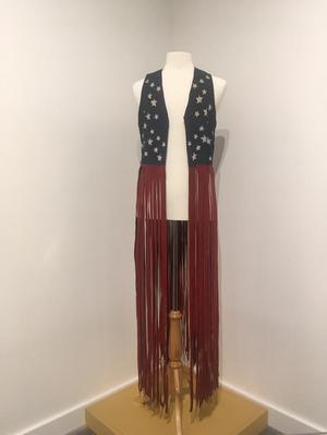 [A late 1960s leather fringe vest]