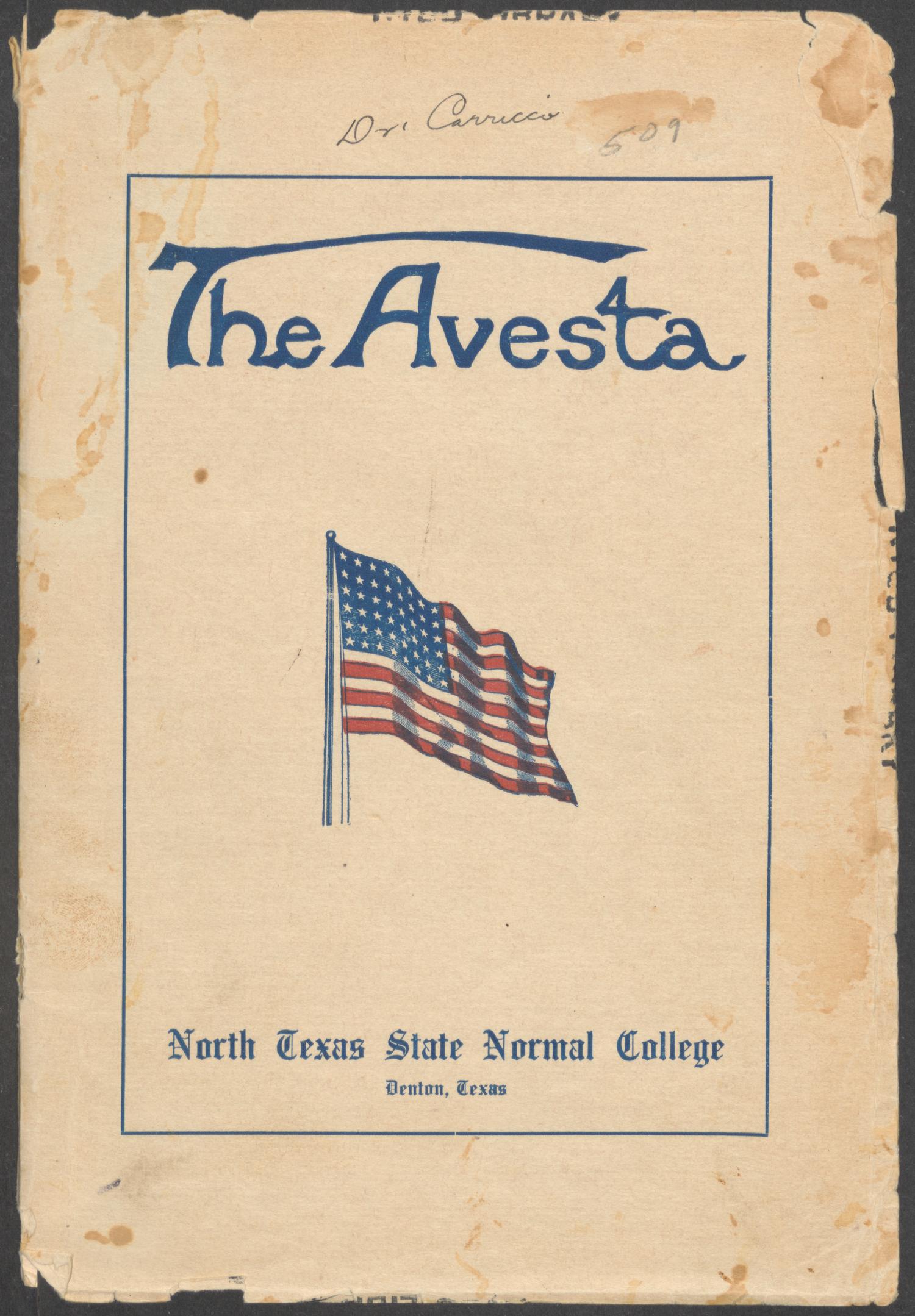 The Avesta, Volume 1, Number 4, Summer, 1917
                                                
                                                    Front Cover
                                                
