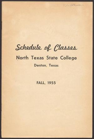 Primary view of object titled 'North Texas State College Schedule of Classes: Fall 1955'.