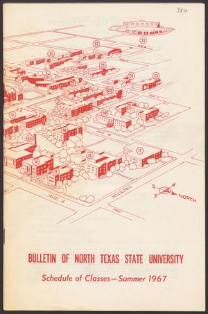 North Texas State University Schedule of Classes: Summer 1967