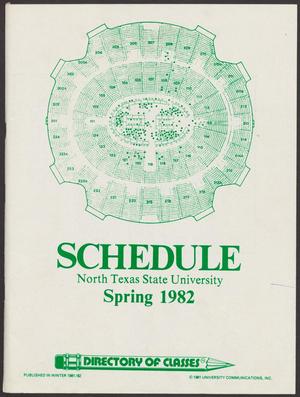 North Texas State University Schedule of Classes: Spring 1982