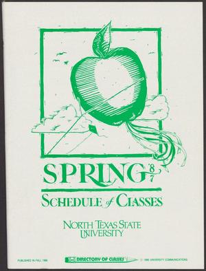 North Texas State University Schedule of Classes: Spring 1987