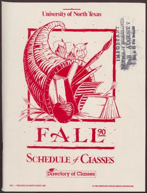 Primary view of object titled 'University of North Texas Schedule of Classes: Fall 1990'.