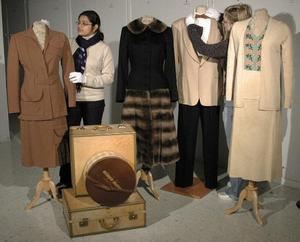 Primary view of object titled '[Student with Texas Fashion Collection garments]'.