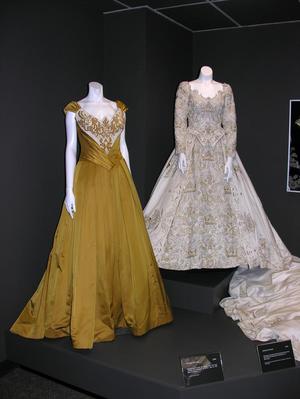 [Two gowns by Michael Faircloth]