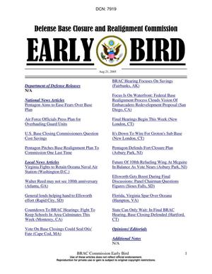 BRAC Early Bird August 21, 2005