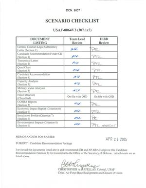 SAF IEBB Checklist and Recommendation USAF-0064V3 (307.1c2)