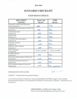 SAF IEBB Checklist and Recommendation USAF 0121V4 (318.3c2)