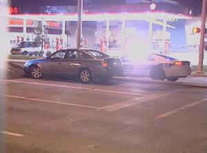 [News Clip: Dallas Police Vehicle and Civilian Car Collide Amid Nighttime Traffic]