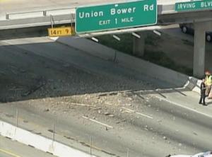 [News Clip: Road Construction Unveils Union Bower Road's New Look Amidst Busy Traffic]