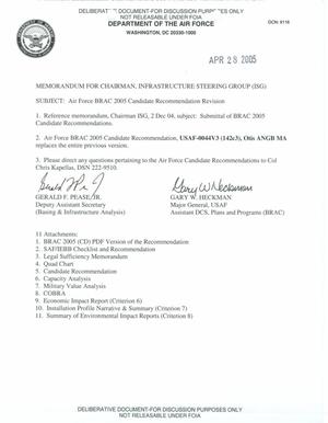 BRAC Transmittal Memorandum USAF 0044V3 (142c3)