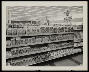 [Rows of Morton's chips at a grocery store]