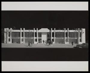[An architectural model of a two-story building]
