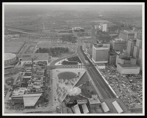 [An aerial view of Dallas City Hall, 2]