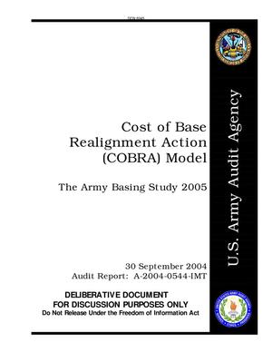 The Army Basing Study 2005 - (COBRA) Cost of Base Realignment Action