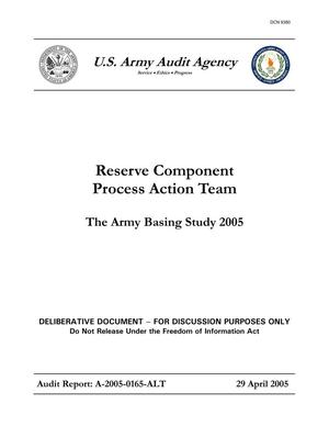 The Army Basing Study 2005 29 April 2005 Report - Reserve Componenet Process Act Team