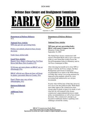 BRAC Early Bird 11 September 2005