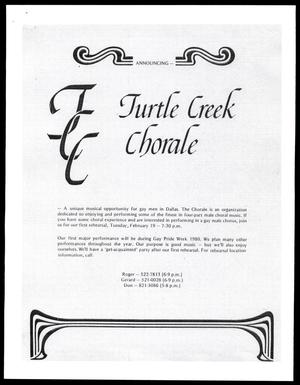 [Turtle Creek Chorale: First Event Announcement]