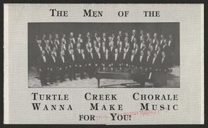 [The Men of the Turtle Creek Chorale Wanna Make Music for You!]