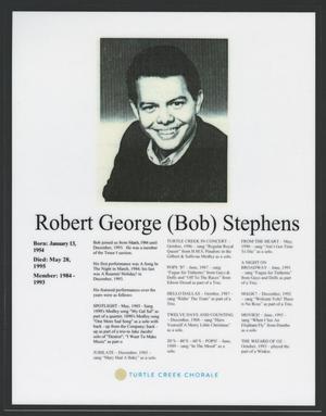 [Obituary for Robert George (Bob) Stephens]