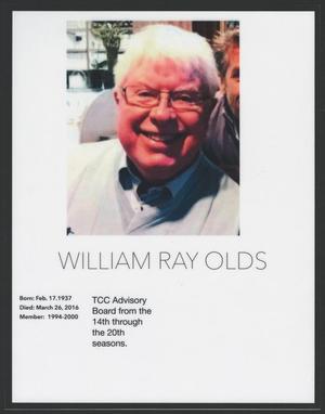 [William Ray Olds Obituary]