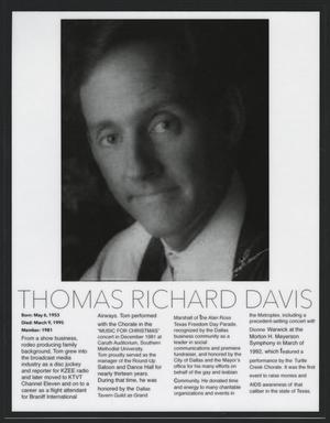 [Obituary for Thomas Richard Davis]