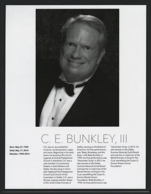 [Obituary for C. E. Bunkley III]