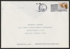 [Envelope addressed to Robert Emery]