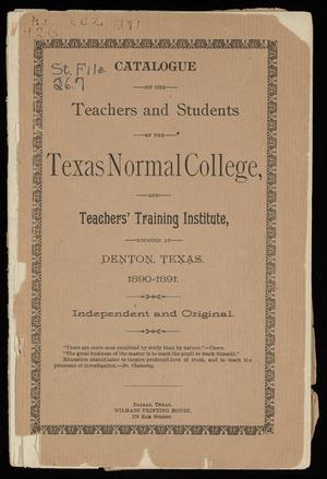 Catalog of North Texas Normal College: 1890-1891