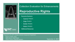 Primary view of Collection Evaluation for Enhancements: Reproductive Rights