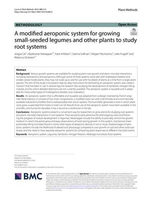 A modified aeroponic system for growing small-seeded legumes and other plants to study root systems