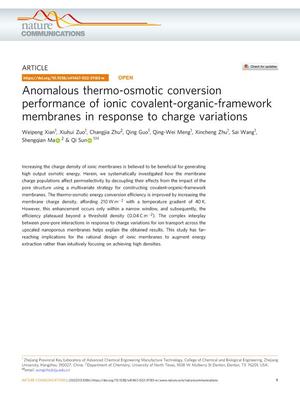Anomalous thermo-osmotic conversion performance of ionic covalent-organic-framework membranes in response to charge variations