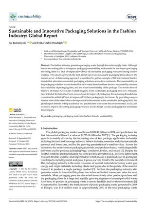 Sustainable and Innovative Packaging Solutions in the Fashion Industry: Global Report