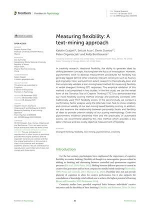 Primary view of object titled 'Measuring flexibility: A text-mining approach'.