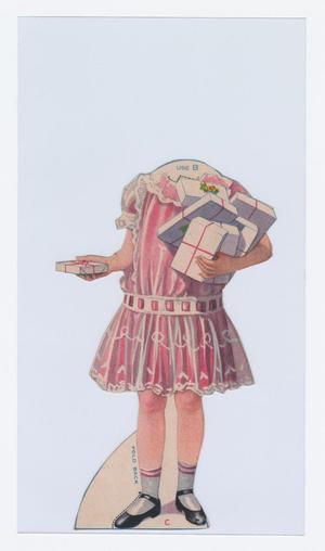 [Paper Doll Pink Dress with Presents]