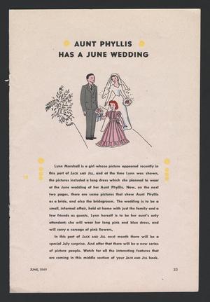 Primary view of object titled '[Aunt Phyllis Has a June Wedding Paper Doll Sheet]'.