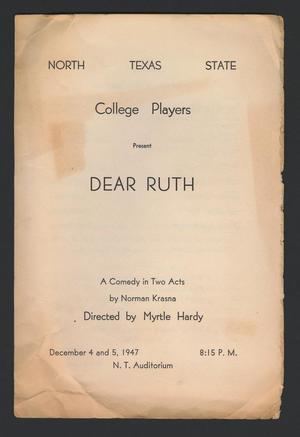 [Playbill for Dear Ruth]