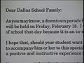 Video: [News Clip: Parade Plan- Dallas Independent School District]