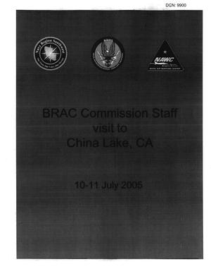 BRAC Commission Staff visit to China Lake, CA - 10-11 July 2005