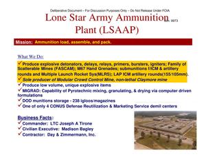 Lone Star AAP Installation Familiarization Briefing (20 May 04)