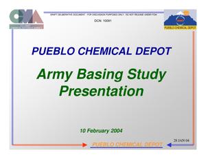 Pueblo CD Installation Familiarization Briefing (10 Feb 04)