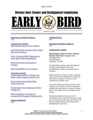 BRAC Early Bird 16 September 2005