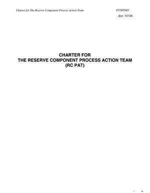 Army Joint Coordination Reserve Component Process Action Team Charter  28 July 03