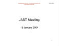 Text: Joint Action Scenario Team (JAST) Meeting Minutes 15 January 2004