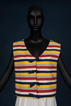 Primary view of object titled 'Striped vest'.