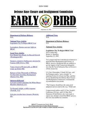 BRAC Early Bird 22 September 2005